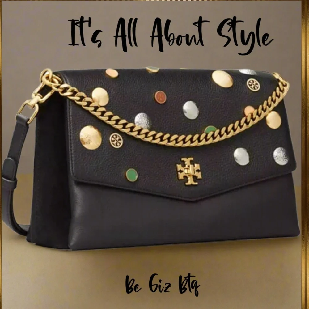 Tory Burch Authentic Kira Mixed Materials Embellished Unique Bag Limited Edition